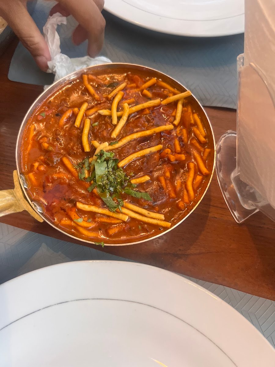 Freshly plated vegetarian dish at Shivsagar Bali